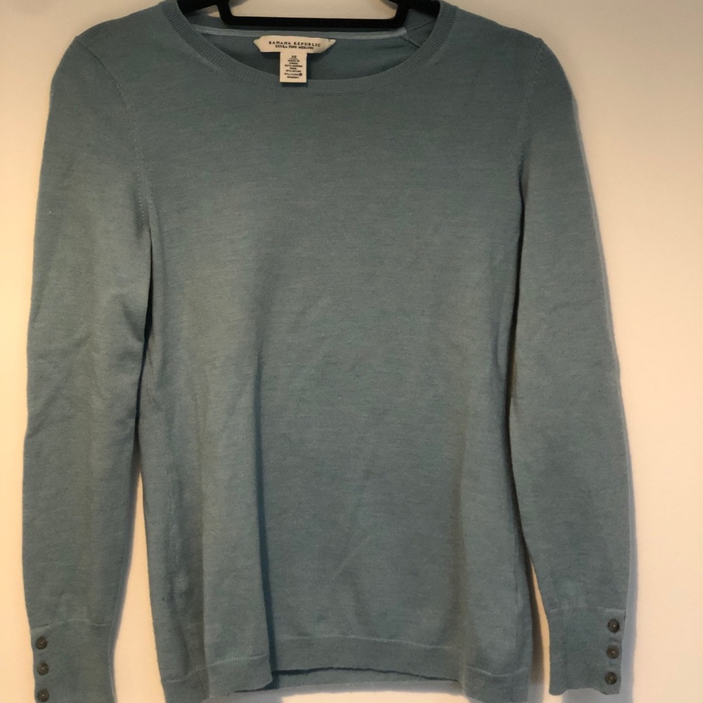Powder blue banana republic sweater